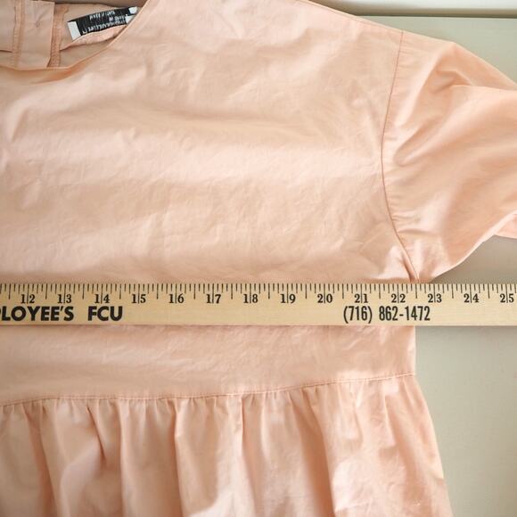 Philharmonie by Grace Womens Peplum Blouse Sz Large Made in Italy Designer Pink - Picture 4 of 8